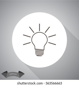 Glowing light bulb