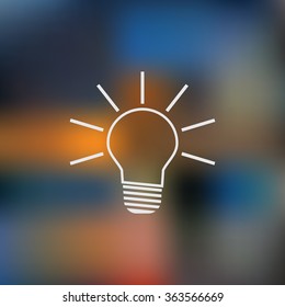 Glowing light bulb