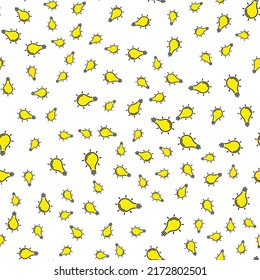 Icono de la bombilla brillante. Fondo de diseño impecable. Ilustración vectorial