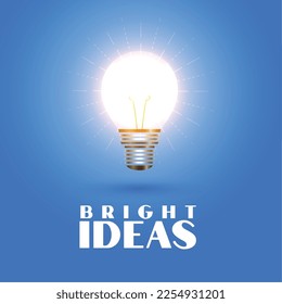 glowing light bulb represent technology idea concept vector 