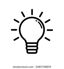  glowing light bulb - vector icon