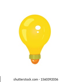 glowing light bulb vector illustration