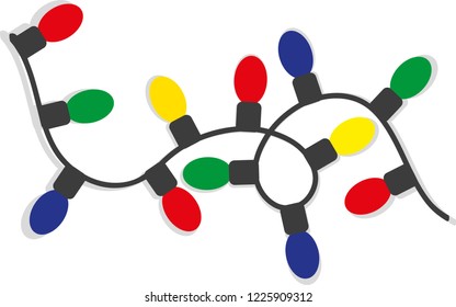 glowing light bulbs on a transparent background, vector illustration