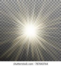 Glowing light burst effect with on transparent background. And also includes EPS 10 vector