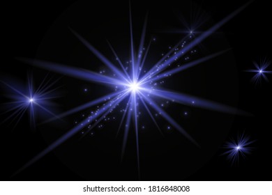 glowing light burst explosion. decoration with ray sparkles. Bright star