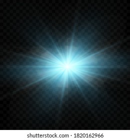 explosión de luz brillante. la decoración con los destellos de rayas. Estrella brillante