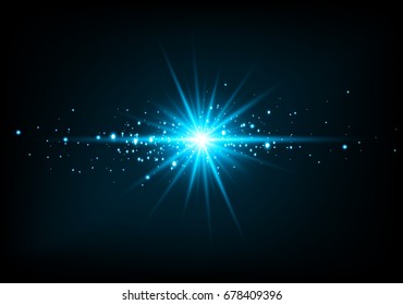 glowing light burst explosion.  decoration with ray sparkles. Bright star