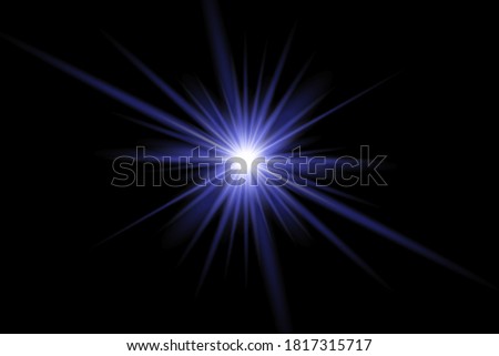 glowing light burst explosion. decoration with ray sparkles. Bright star