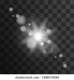 Glowing light burst explosion on transparent background. Glow light effect vector. Sparkle with glow light effect. 