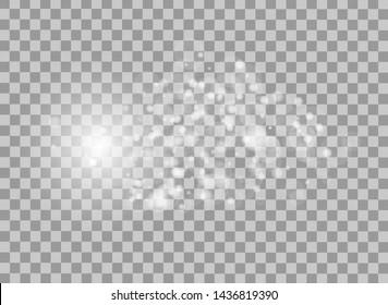 Glowing light burst explosion on transparent background. Glow light effect vector. Sparkle with glow light effect.