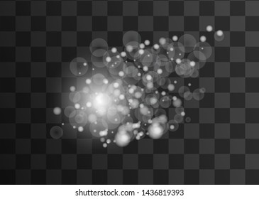 Glowing light burst explosion on transparent background. Glow light effect vector. Sparkle with glow light effect.