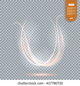 Glowing light burst  with transparent. Transparent shine gradient glitter, bright flare. Glare texture. Vector illustration.