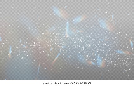 A luz brilhante estoura com faíscas e brilho. Conjunto de clarões de lente, flash solar, estrelas e efeitos de brilho brilhante. Raios de luz abstratos e elementos de faísca vibrantes. Ilustração vetorial.