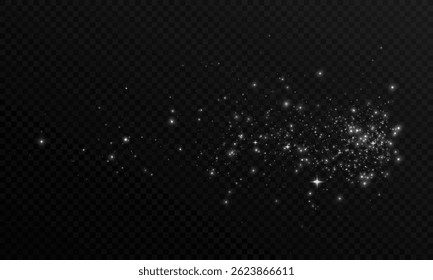 Glowing light bursts with sparkles and glitter. Set of lens flares, sun flash, stars, and bright glow effects. Abstract lighting rays and vibrant spark elements. Vector illustration.
