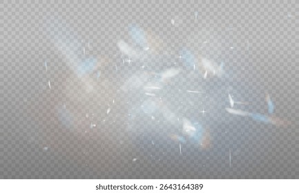 Glowing light bursts with sparkles and glitter. Set of lens flares, sun flash, stars, and bright glow effects. Abstract lighting rays and vibrant spark elements. Vector illustration.