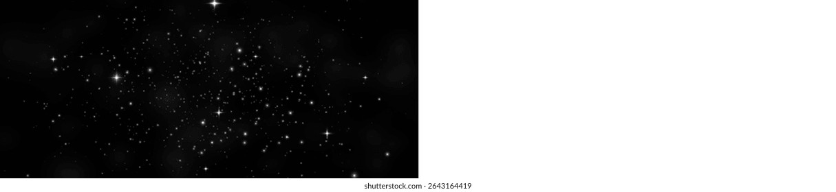Glowing light bursts with sparkles and glitter. Set of lens flares, sun flash, stars, and bright glow effects. Abstract lighting rays and vibrant spark elements. Vector illustration.