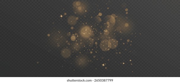Glowing light bursts with sparkles and glitter. Set of lens flares, sun flash, stars, and bright glow effects. Abstract lighting rays and vibrant spark elements. Vector illustration.
