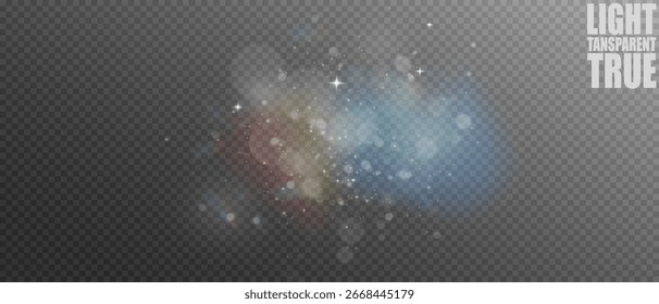 La luz brillante estalla con destellos y brillo. Conjunto de destellos de lente, flash de sol, estrellas y efectos de brillo brillante. Abstractas rayos luminosos y vibrantes Elementos de chispa. Ilustración vectorial.