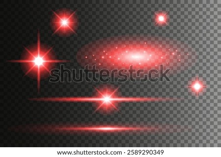 Glowing light bursts with sparks. A set of radiant glow effects, lens flare, explosion, brilliance, light streaks, solar flare, spark, and star. A stunning abstract image of bright flashes and shimmer