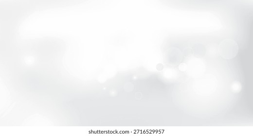Fondo de Navidades de luz brillante, patrón de luz bokeh, Imágenes brillantes de las celebraciones del Año Nuevo, con fondo de color blanco y gris. Ilustración vectorial.