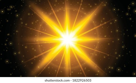 glowing light effect background with sparkles