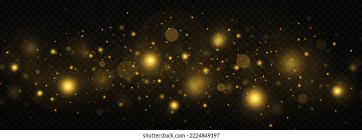 Glowing light effect. Glitter dust of particles. Christmas concept. Magic background.