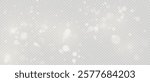 Glowing light effect with glitter on transparent background. Bokeh Lights. Vector starry cloud with dust. Christmas glowing light spark and glitter overlay.