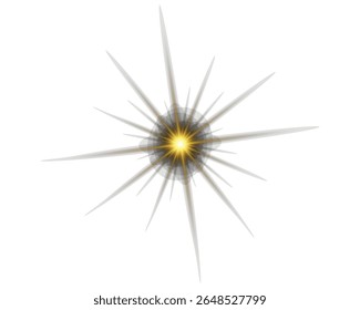 glowing light effect isolated on transparent background. starlight sparkle. Starburst with sparkles. Flash light shine effect.