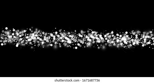 Glühender Lichteffekt mit vielen glänzenden Teilchen online einzeln auf transparentem Hintergrund. Vektorillustration Sternwolke mit Staub. Zauberhafte Weihnachtsdekoration