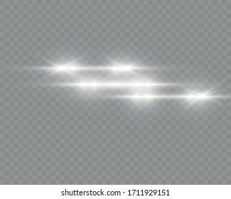 Glowing light effect with many glitter particles isolated on transparent background. Vector starry cloud with dust. Magic christmas decoration