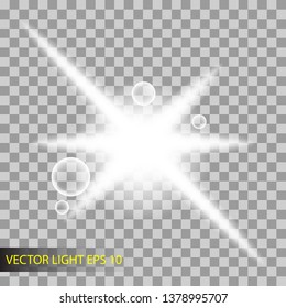 glowing light effect on tranparant background. vector illustration - blur in the lighting