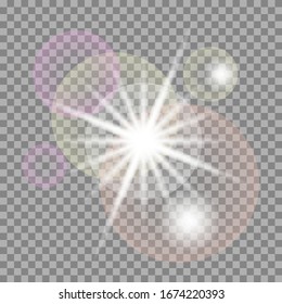 glowing light effect on tranparant background. vector illustration - blur in the lighting , isolated winter party background tranparant