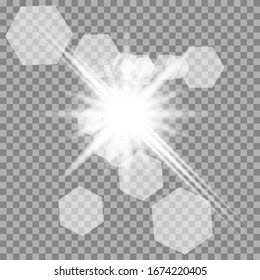 glowing light effect on tranparant background. vector illustration - blur in the lighting , isolated winter party background tranparant