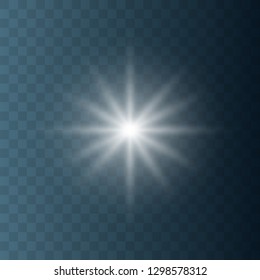 Glowing light effect on transparent background.Vector illustration EPS10