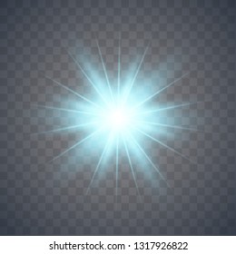 Glowing light effect on transparent background.Vector illustration EPS10 