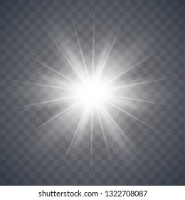Efecto luminoso sobre el fondo transparente.Ilustración del vector EPS10 