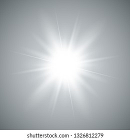 Glowing light effect on transparent background.Vector illustration EPS10 
