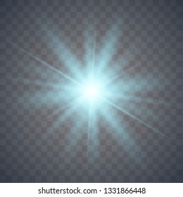 Glowing light effect on transparent background.Vector illustration EPS10 