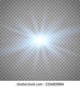 Glowing light effect on transparent background.Vector illustration EPS10 