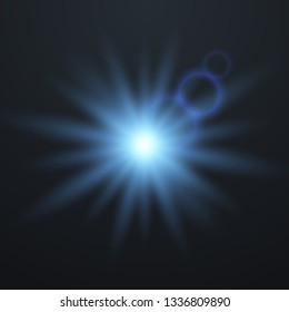 Glowing light effect on transparent background.Vector illustration EPS10 