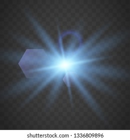 Glowing light effect on transparent background.Vector illustration EPS10 