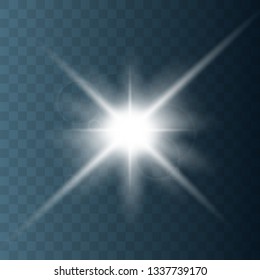 .Glowing light effect on transparent background.Vector illustration EPS10