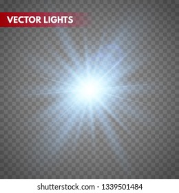 Glowing light effect on transparent background.Vector illustration EPS10 