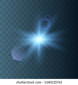 Glowing light effect on transparent background.Vector illustration EPS10 