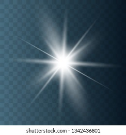 .Glowing light effect on transparent background.Vector illustration EPS10 