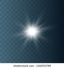 Glowing light effect on transparent background.Vector illustration EPS10 ..