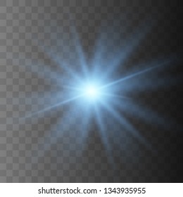 Glowing light effect on transparent background.Vector illustration EPS10 