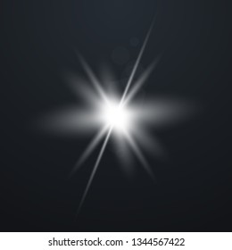 Glowing light effect on transparent background.Vector illustration EPS10 ..