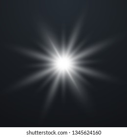 Glowing light effect on transparent background.Vector illustration EPS10 