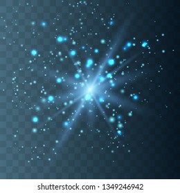 Glowing light effect on transparent background.Vector illustration EPS10..